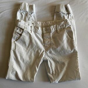 Diesel pinstripe cuff leg pants